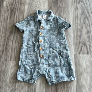 Stylish Button-Up Baby Romper